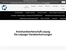 Tablet Screenshot of handwerk-pro-leipzig.de